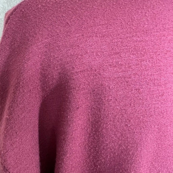 CC California burgundy top relax fit long sleeve sleepwear size S - Picture 11 of 13